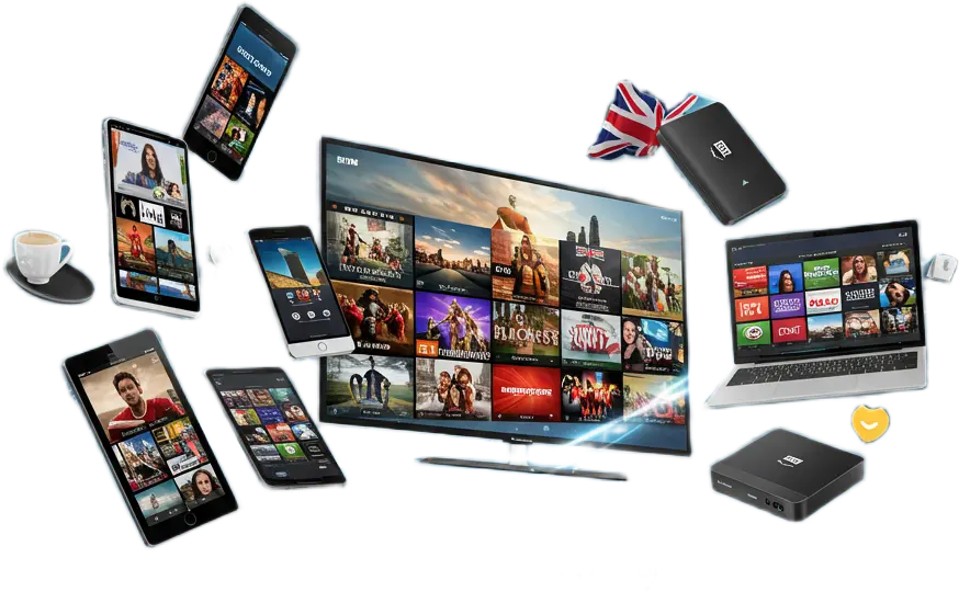 Marinios IPTV setup guide — supported devices: Smart TV, phone, tablet, laptop and TV box